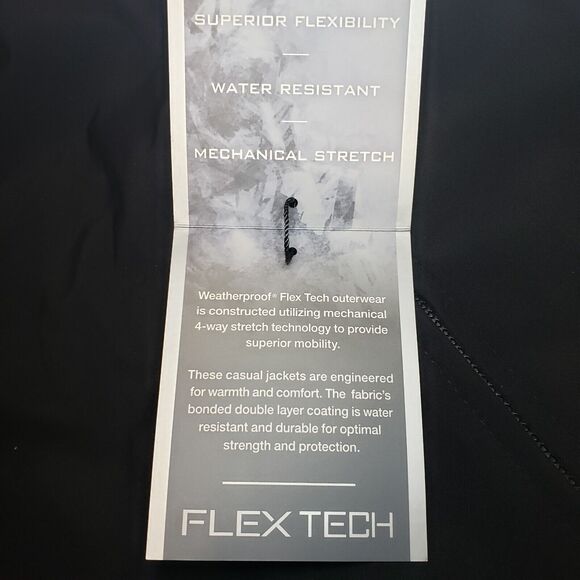 NE Patriots Mens Jacket XXL Weatherproof Flex Tech Black Water Resistant New - Picture 14 of 16